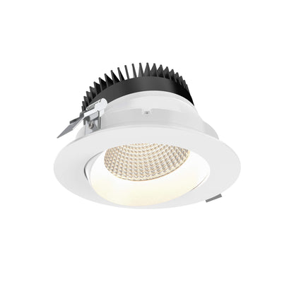 Dals Lighting 6" Round Dim-To-Warm/Regressed Gimbal Adjustable Downlight, CCT Selectable