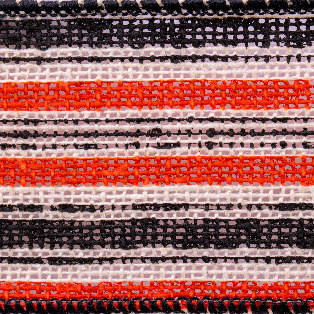 Vickerman 2.5" x 10 Yards Orange Black Stripe Ribbon.