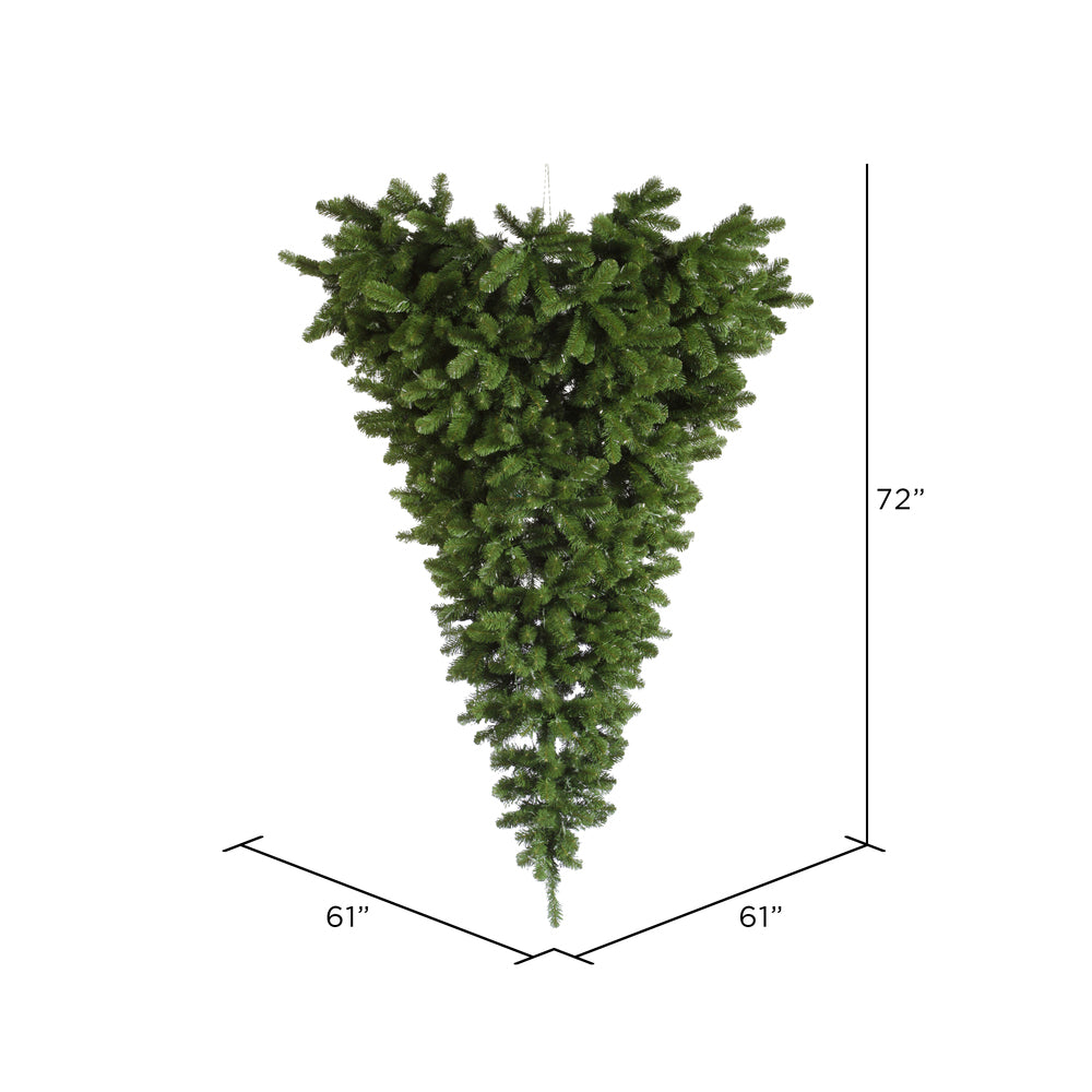 Vickerman 6' American Upside Down Artificial Christmas Half Tree Unlit