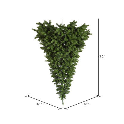 Vickerman 6' American Upside Down Artificial Christmas Half Tree Unlit