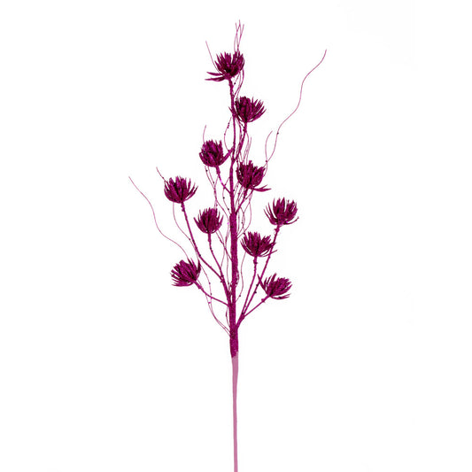 Vickerman 30" Hot Pink Mini Flower Glitter Spray 6 per bag.