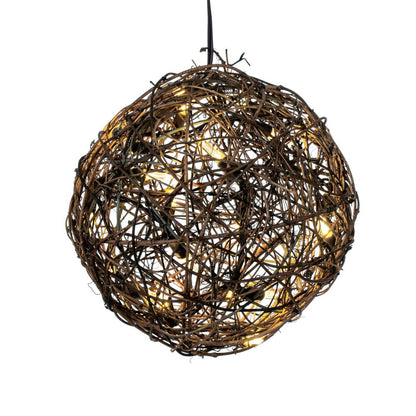 Vickerman 60Lt LED Warm White 3Pc Rattan Ball Set, 20Lt x 8" Ball, 20Lt x 10" Ball, 20Lt x 12" Ball, each with Brown Wire and 6' Lead Cord. UL approved.
Brown shipping Box with Color label.