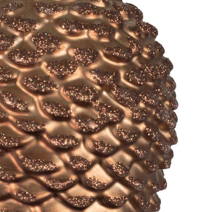 Vickerman 24" x 7" Mocha Matte Glitter Pinecone Aritificial Christmas Stick 4 per set