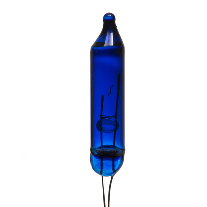 Vickerman Blue Glass Incandescent Mini Bulb with Pinched Base 2.5 Volt 170mA 50 per bag