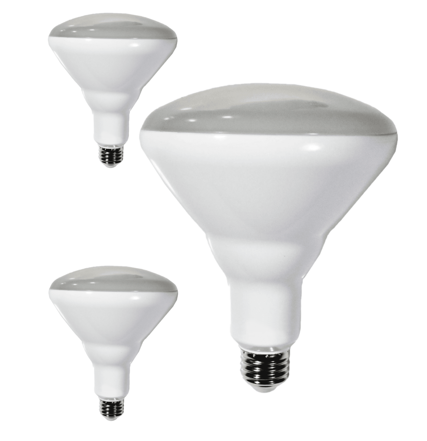 Damar BR40 LED Flood Light Bulb 9W 650 Lumen E26 Medium Base 3500K Neutral White for Interior Home Decor Kitchen Recessed Can Light Bulbs 120V 120° Beam Angle Dimmable White Finish Pack of 3