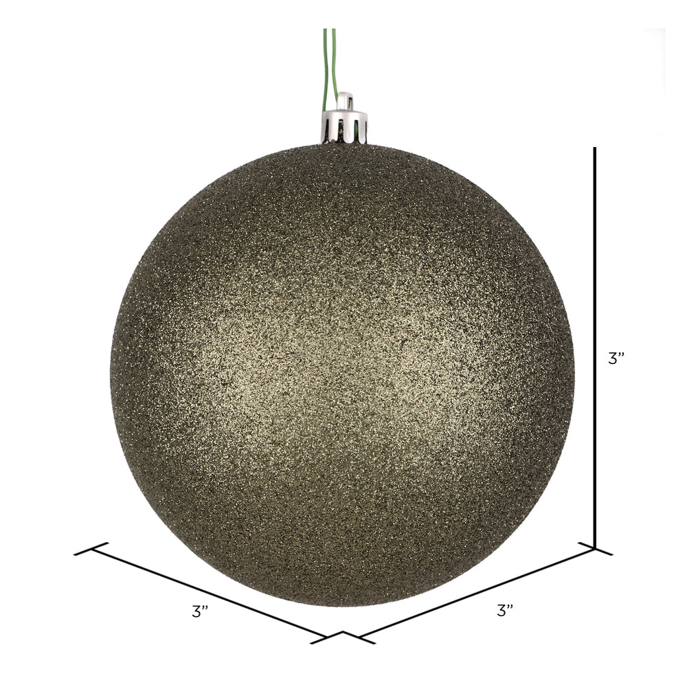 Vickerman 3" Wrought Iron Glitter Ball Ornament 12 per Bag