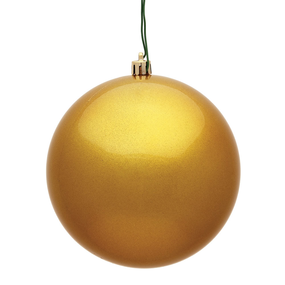 Vickerman 12" Honey Gold Candy Ball Ornament