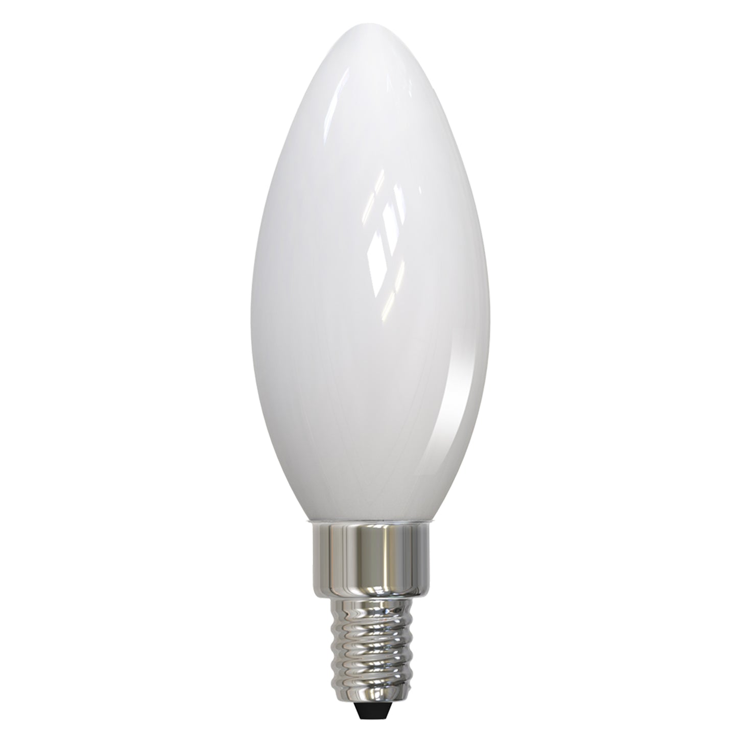 Bulbrite LED B11 Filament Bulb, Milky Finish, 2700K, Fully Compatible Dimming, 5 Watts, E12 Candelabra Base, 500 Lumens, 120V, Soft White Light