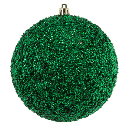 Vickerman 4.75" Seafoam Green Beaded Ball Ornament 6 per Bag