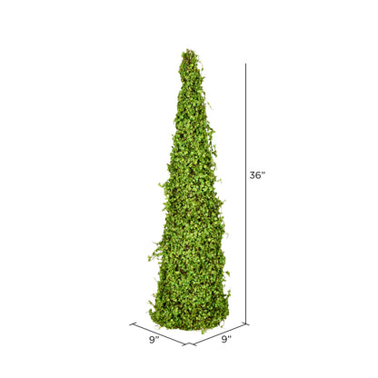 Vickerman 36'' Artificial Green Mini Leaves Cone.