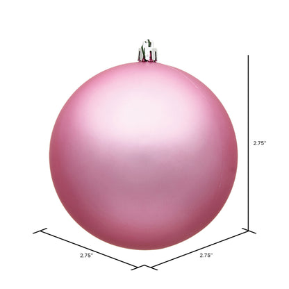 Vickerman 2.75" Pink Matte Ball Ornament 12 per Bag