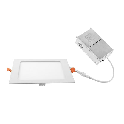 ASD Lighting LED Recessed Mini Panel Square 6inch 15W 120V Triac 2700/3000/3500/4000/5000K White UL Energy Star 6 pack