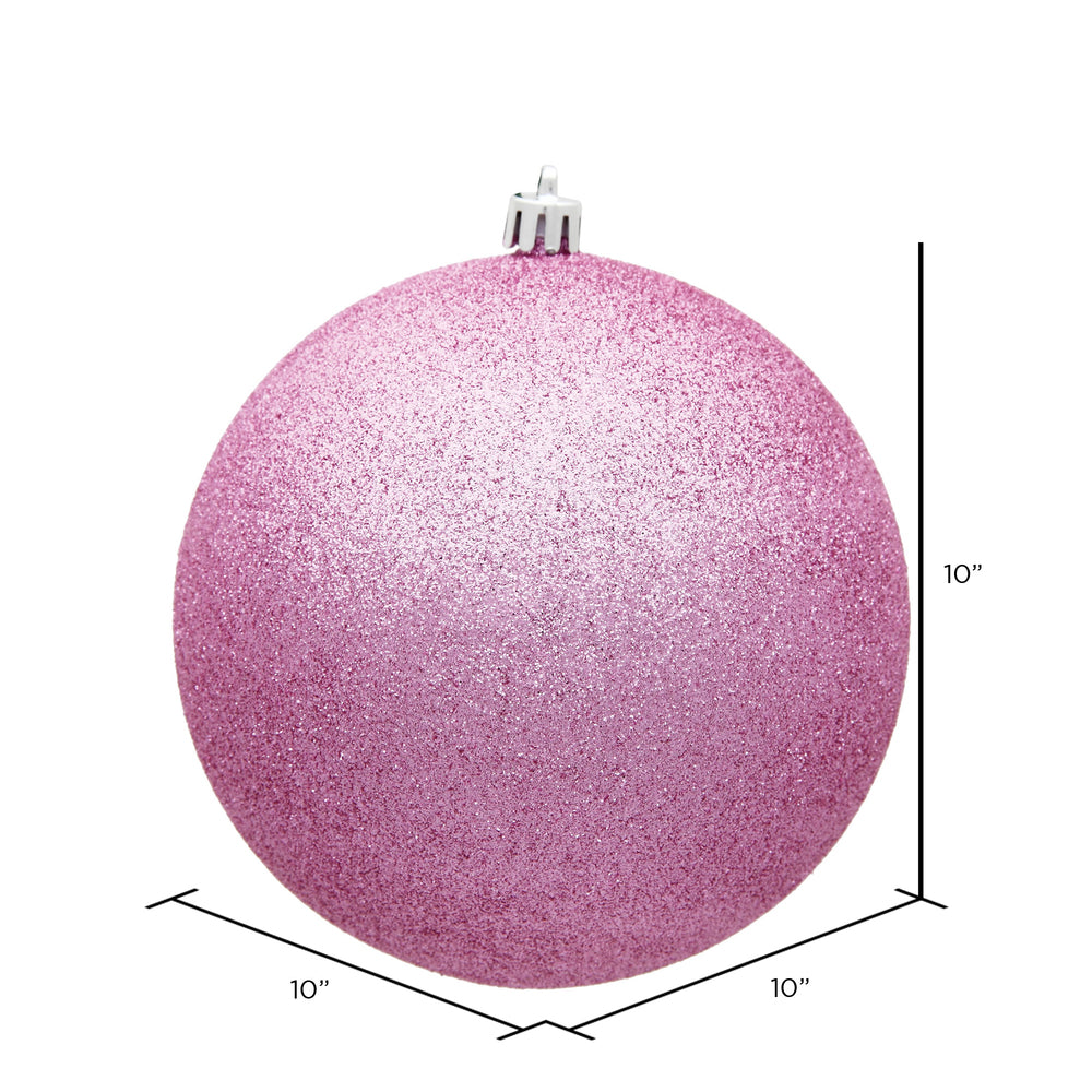 Vickerman 10" Pink Glitter Ball Ornament