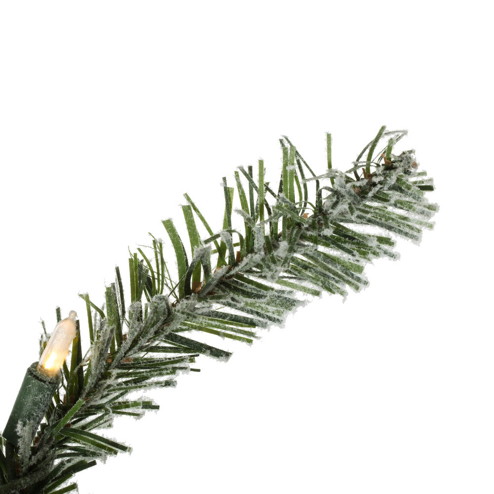 Vickerman 60" Flocked Kiana Artificial Christmas Wreath Warm White Dura-Lit® LED Mini Lights