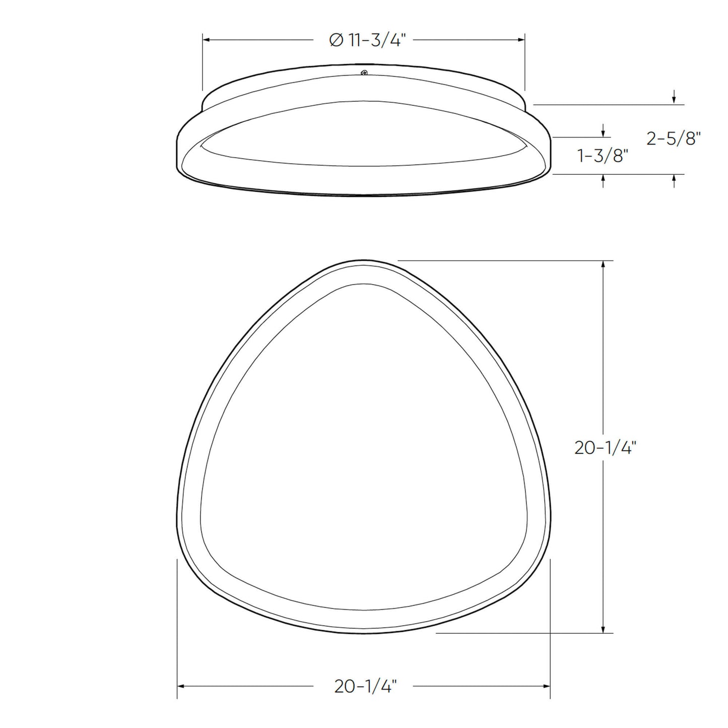DALS Lighting Pyra 22 Inch 5CCT LED Flush Mount