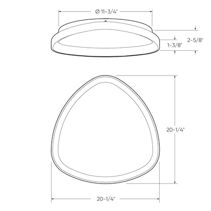 DALS Lighting Pyra 22 Inch 5CCT LED Flush Mount