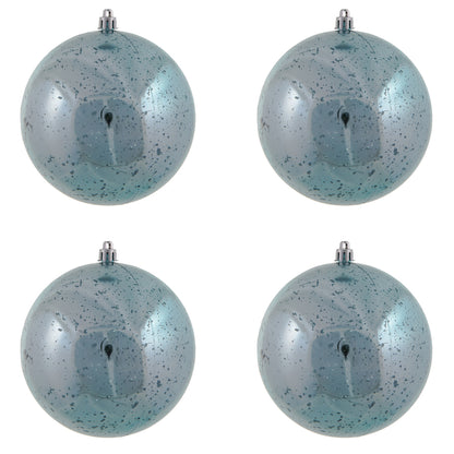 Vickerman 4.75" Baby Blue Shiny Mercury Ball Ornament 4 per Bag