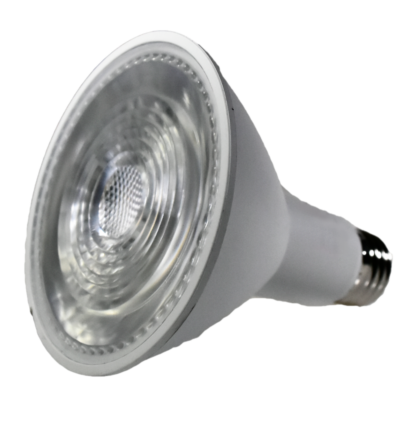 Damar PAR30 LED Long Neck Flood Light Bulb 10W 800 Lumen E26 Medium Base 3000K Soft White Ideal for Track & Recessed Spot Light Bulbs 120V 25° Beam Angle Brushed Aluminum Finish Pack of 3