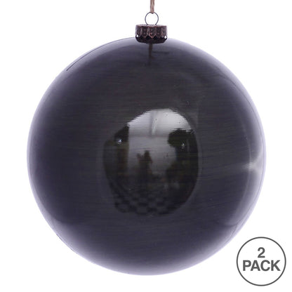 Vickerman 8" Moss Green Wood Grain Ball Ornament 2 per Bag