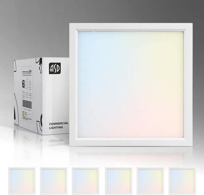 ASD Lighting LED Surface Mini Panel Square 7inch 15W 120V Triac 3000/4000/5000K White ETL 6 pack