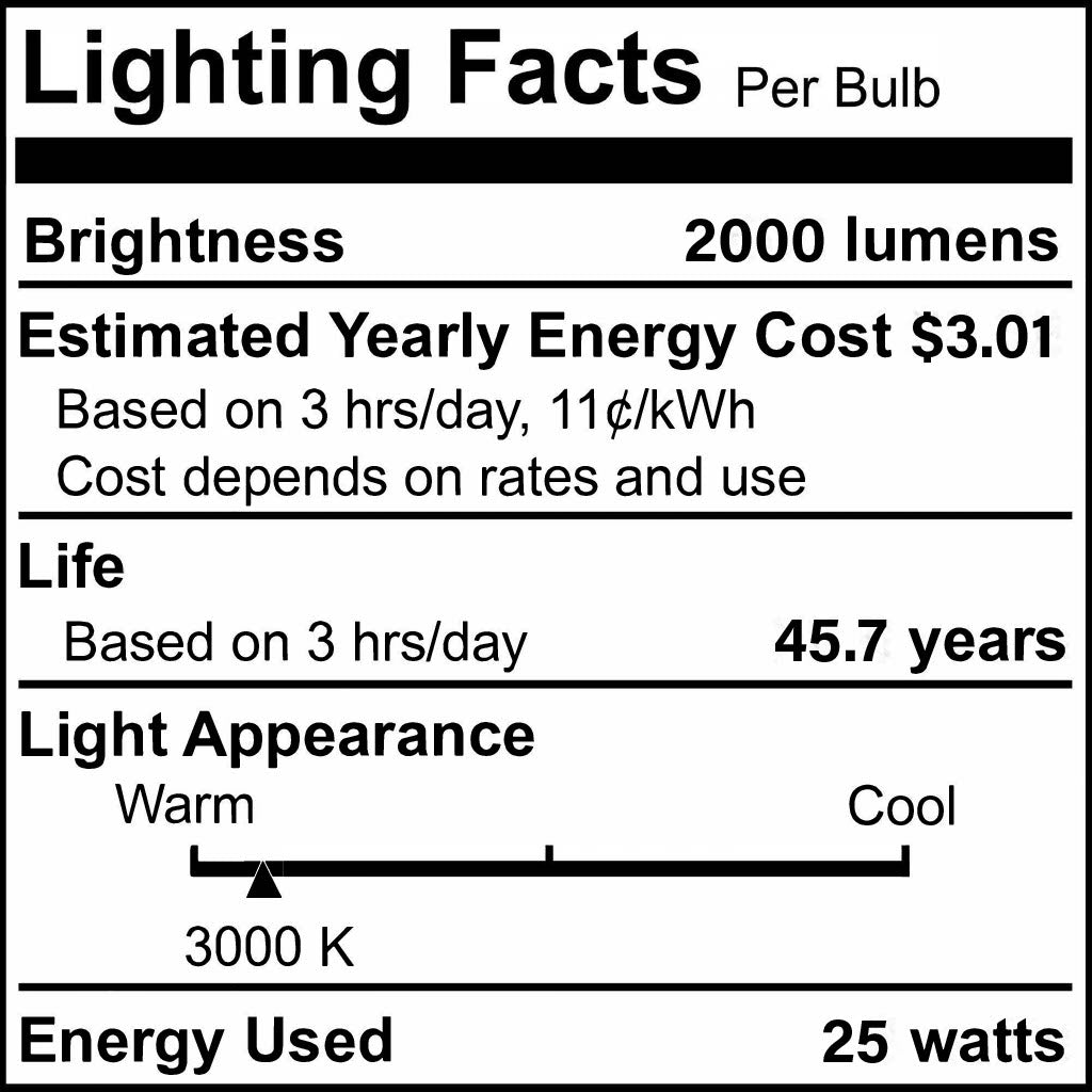 Bulbrite 773277 25-Watt LED 10" Disc, 3000K, 2000 Lumens, White Finish