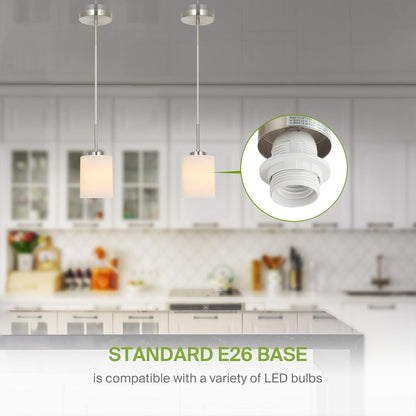 ASD Lighting Mini-Pendant 1xE26 60W 120V Satin Nickel ETL