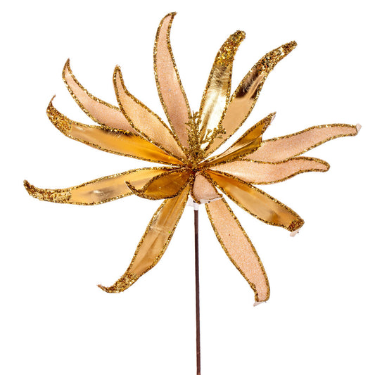 Vickerman 24" Gold Metallic and Frosted Glitter Papyrus 2 per bag.