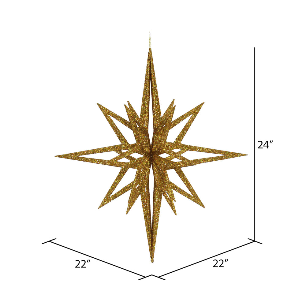 Vickerman 24" Gold Iridescent Star Christmas Ornament