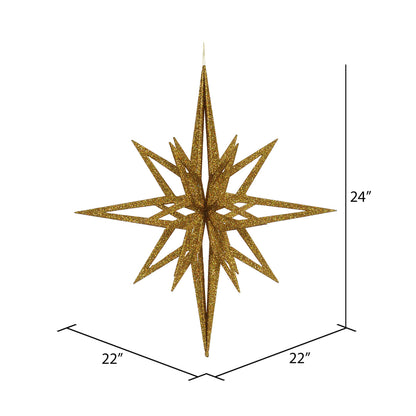 Vickerman 24" Gold Iridescent Star Christmas Ornament