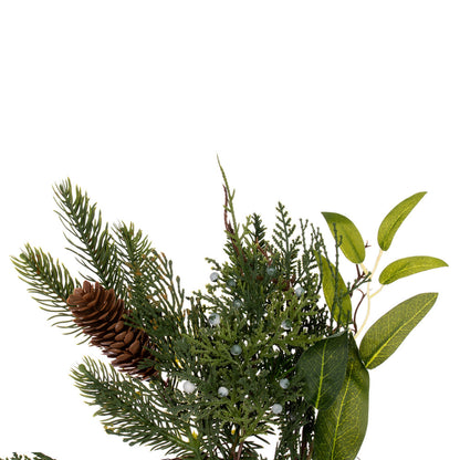 Vickerman 24" Cedar Pine Cone Twig Artificial Christmas Wreath Unlit