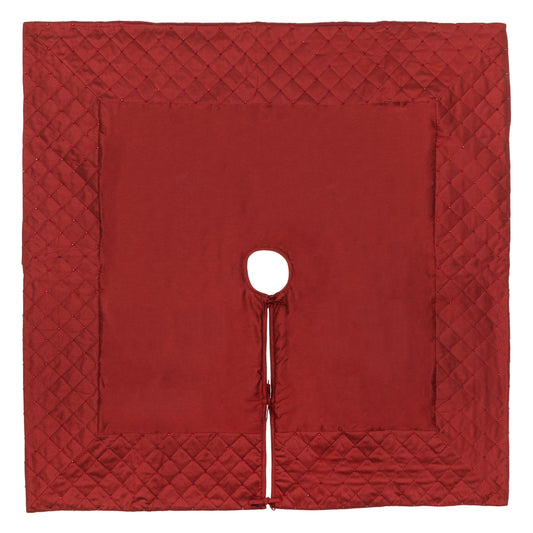 Vickerman 52" Burgundy Quilt Stitch Jewel Christmas Tree skirt
