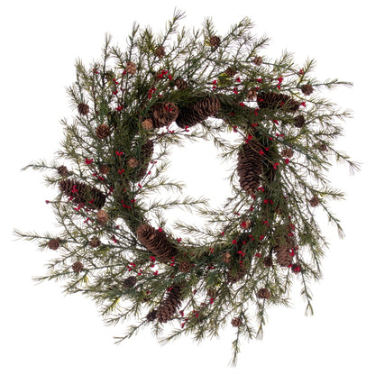 Vickerman 22" Green Artificial Leaf Wreath.