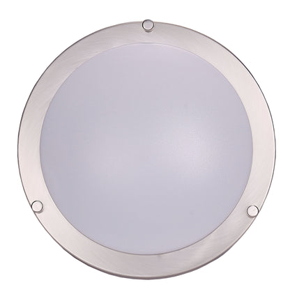 ASD Lighting LED Double Ring Flushmount 18inch 28W 120V Triac 3000/4000/5000K Nickel ETL