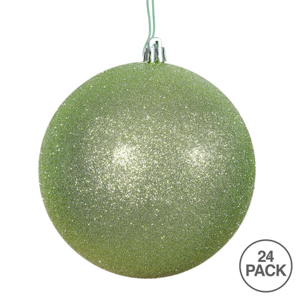 Vickerman 2.4" Celadon Glitter Ball Ornament 24 per Bag