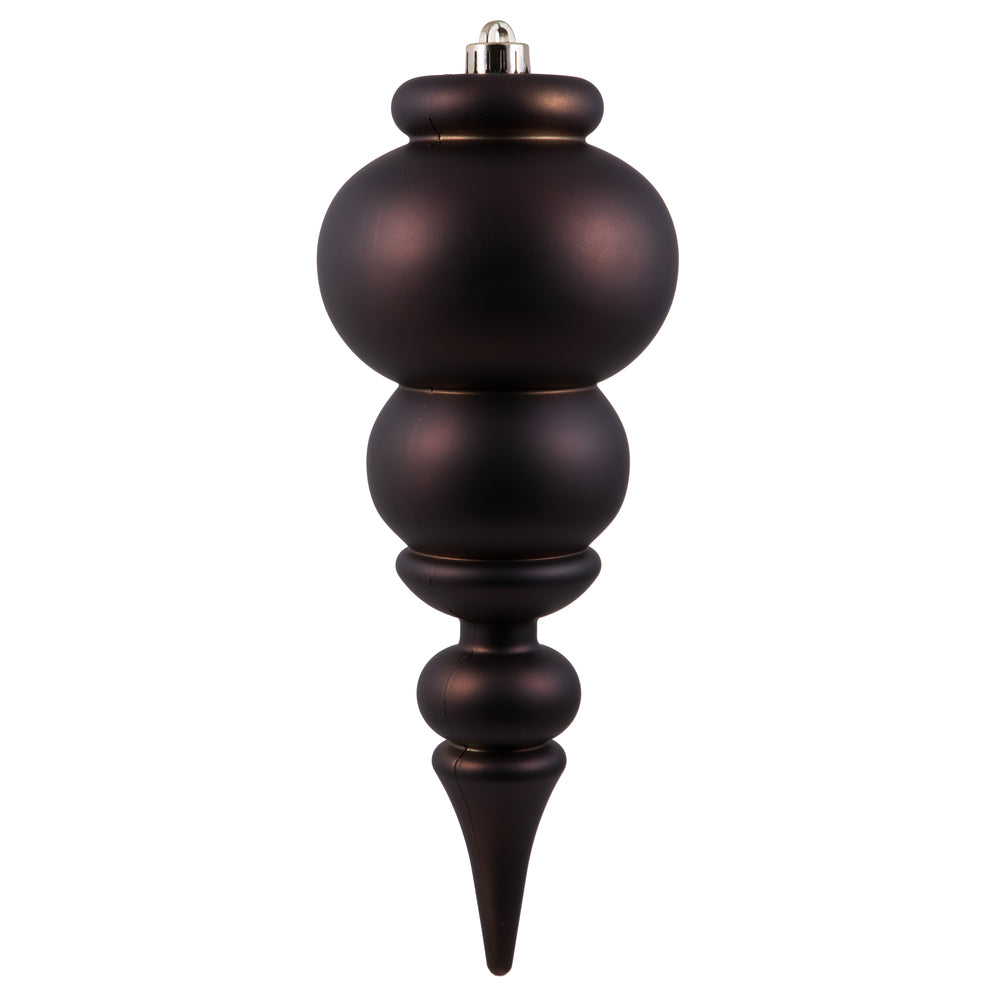 Vickerman 14" Chocolate Matte Finial Ornament