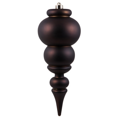 Vickerman 14" Chocolate Matte Finial Ornament