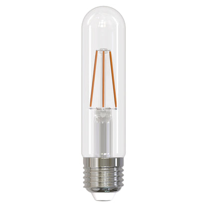 Bulbrite LED Filament 5.1 Watt Dimmable Tubular T9 Light Bulb with Clear finish and Medium (E26) Base - 2700K Warm White Light, 500 Lumens
