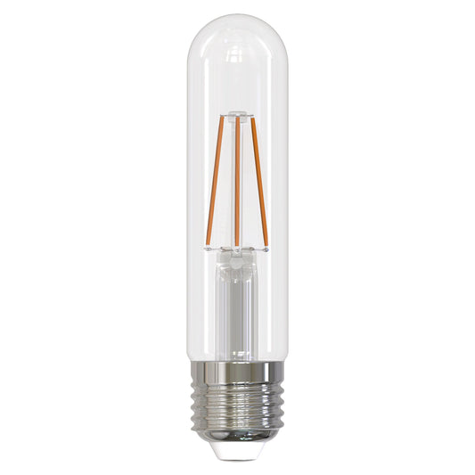 Bulbrite LED Filament 5.1 Watt Dimmable Tubular T9 Light Bulb with Clear finish and Medium (E26) Base - 2700K Warm White Light, 500 Lumens
