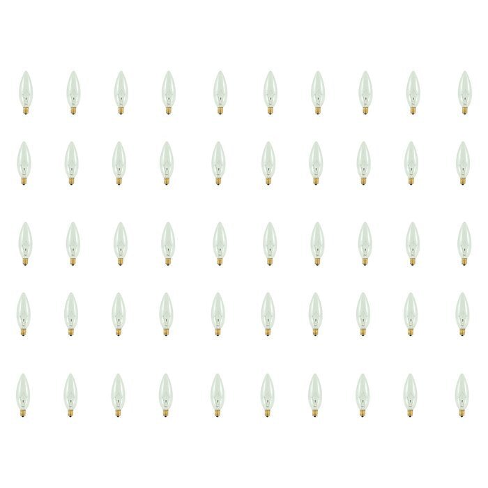 BULBRITE INCANDESCENT B10 CANDELABRA SCREW (E12) 25W DIMMABLE LIGHT BULB 2700K/WARM WHITE 50PK (400025)