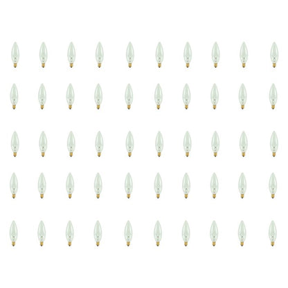 BULBRITE INCANDESCENT B10 CANDELABRA SCREW (E12) 25W DIMMABLE LIGHT BULB 2700K/WARM WHITE 50PK (400025)