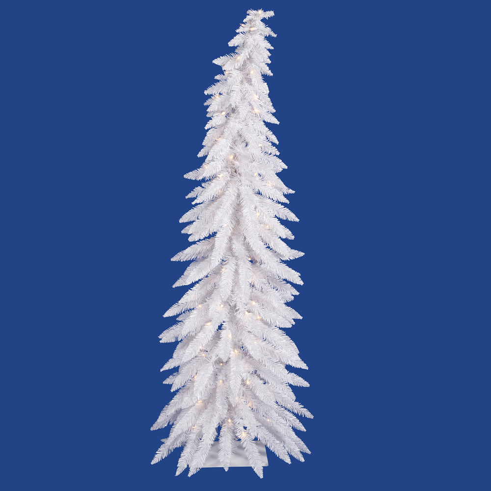 Vickerman 30" White Whimsical Artificial Christmas Tree Warm White Dura-lit LED Lights