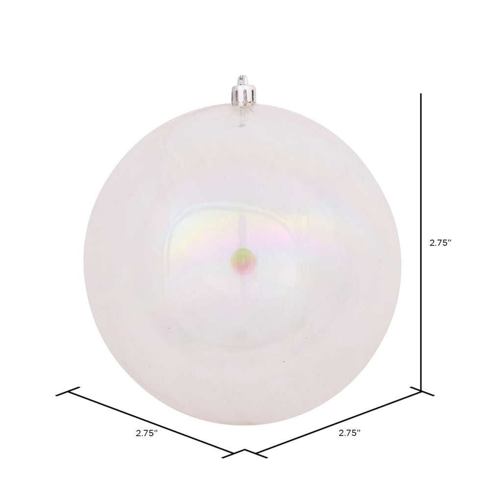 Vickerman 2.75" Clear Iridescent Ball Ornament 12 per Bag