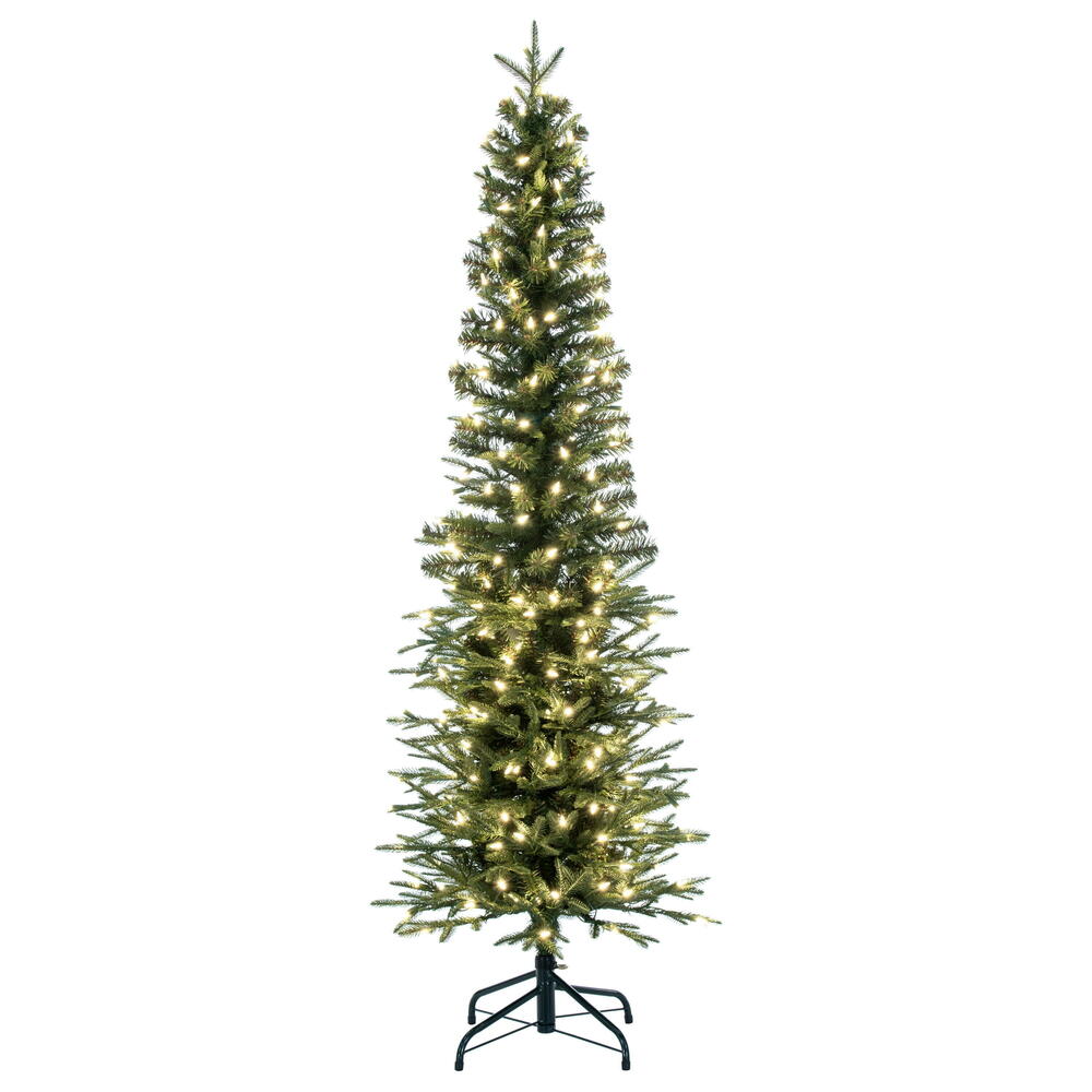 Vickerman 5.5' Bixley Pencil Fir Artificial Christmas Tree Warm White Dura-lit LED Lights