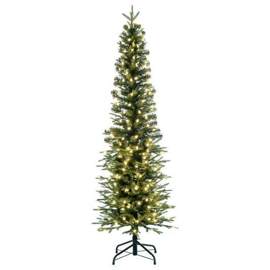 Vickerman 5.5' Bixley Pencil Fir Artificial Christmas Tree Warm White Dura-lit LED Lights
