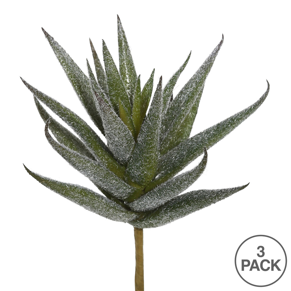 Vickerman 6.5" Artificial Green and Red Aloe Vera Pick Set of 3