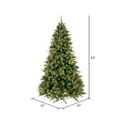 Vickerman 8.5' Cashmere Pine Artificial Christmas Tree Multi-Colored Dura-Lit® LED Lights