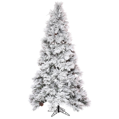 Vickerman 6.5' x 42" Flocked Atka Slim Artificial Christmas Tree Unlit