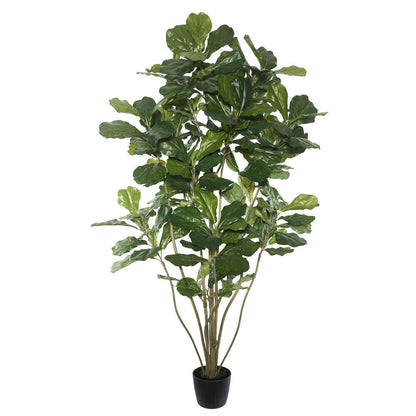 Vickerman 6' Artificial Green Potted Fiddle Tree.