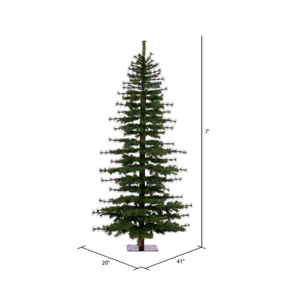 Vickerman 7' Minnesota Pine Half Artificial Christmas Tree Unlit