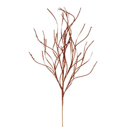 Vickerman 40" Copper Berry Cluster and Wavy Glitter Ball Spray 4 per bag.
